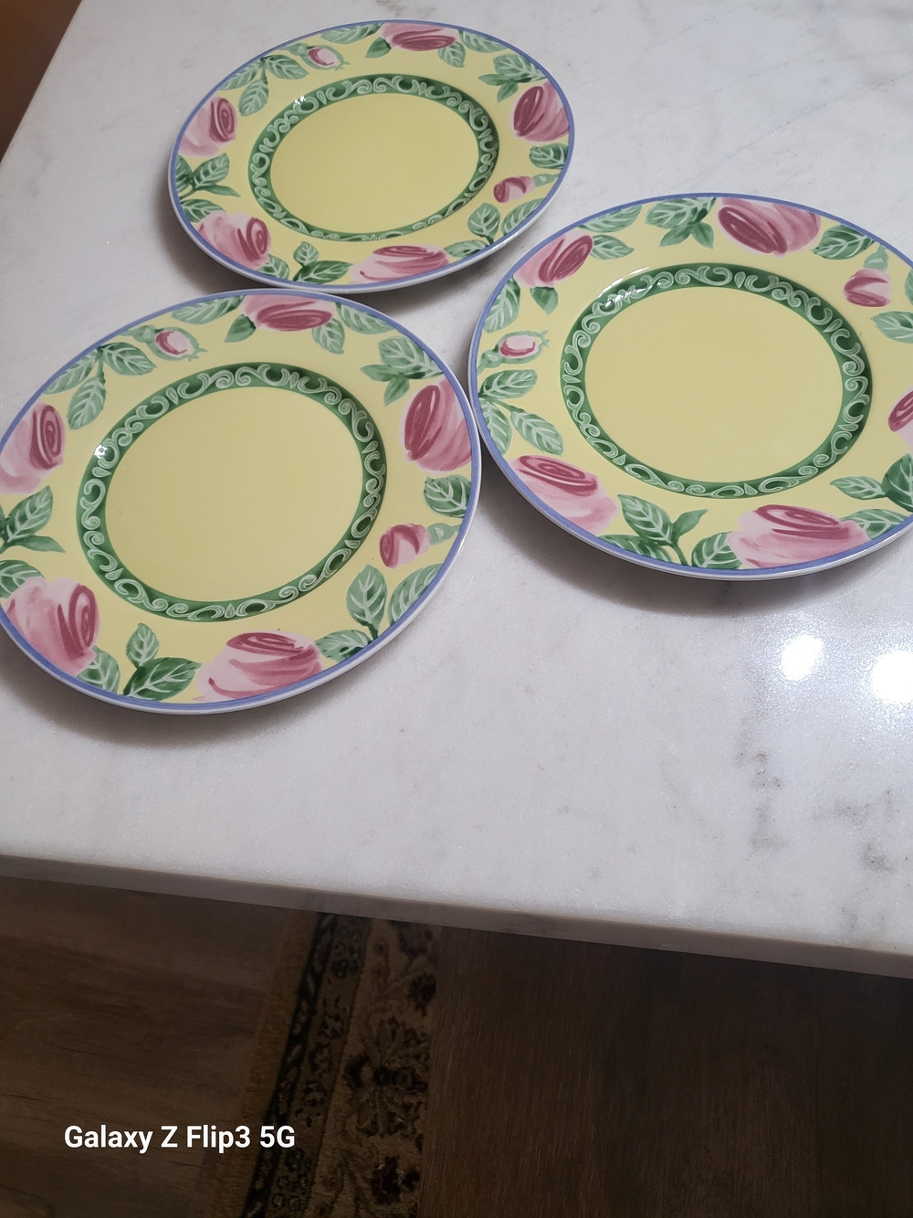 Villeroy & Boch Switch A Rose 8.5" Salad Plate Set of 3 German Vitro-Porcelain